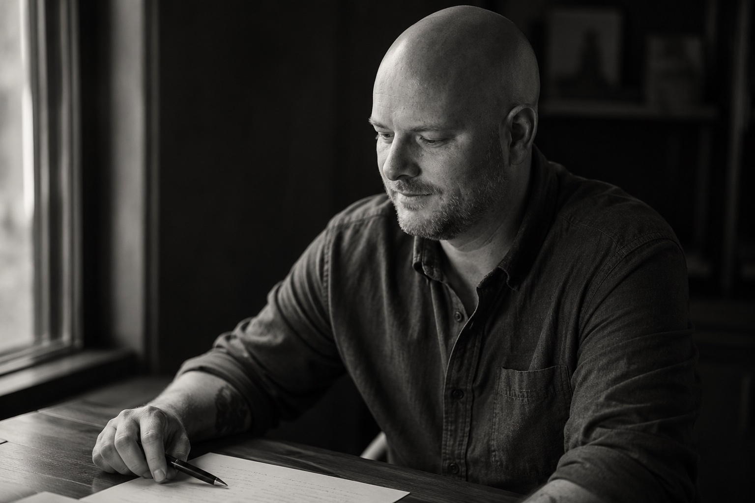 Danny Schuurman, founder, at his desk in Amsterdam